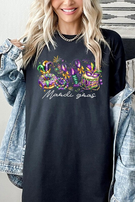 Mardi Gras Vibes Graphic Plus Heavy Cotton Tee