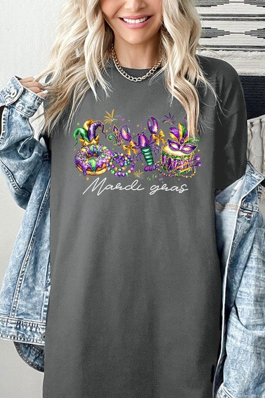 Mardi Gras Vibes Graphic Plus Heavy Cotton Tee