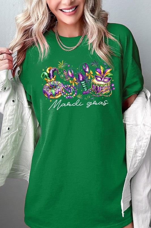 Mardi Gras Vibes Graphic Plus Heavy Cotton Tee