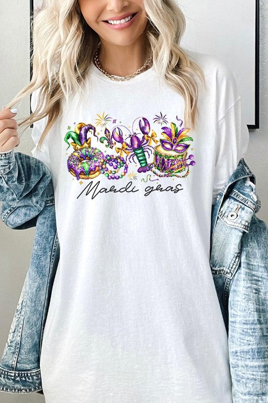 Mardi Gras Vibes Graphic Plus Heavy Cotton Tee