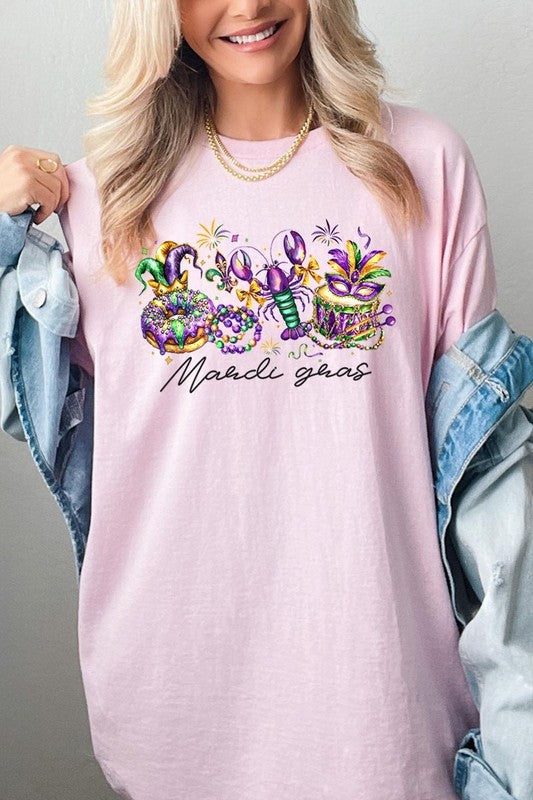 Mardi Gras Vibes Graphic Plus Heavy Cotton Tee
