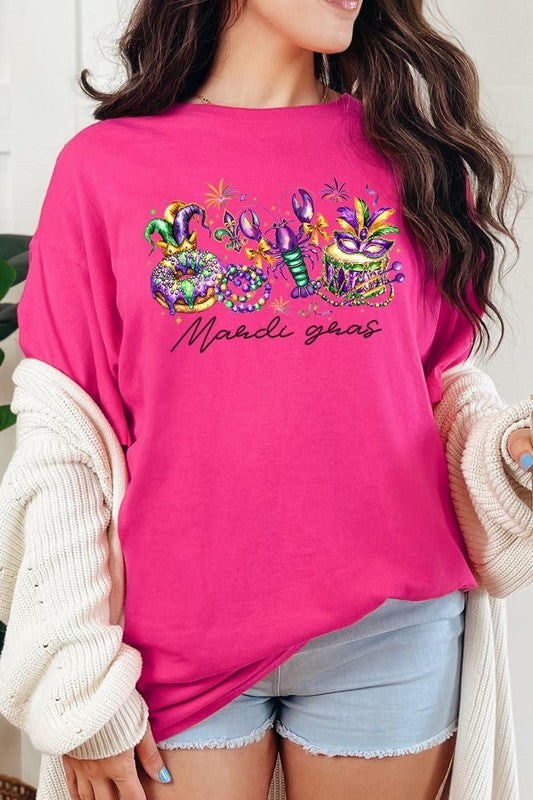 Mardi Gras Vibes Graphic Plus Heavy Cotton Tee