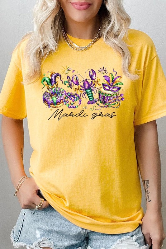 Mardi Gras Vibes Graphic Plus Heavy Cotton Tee