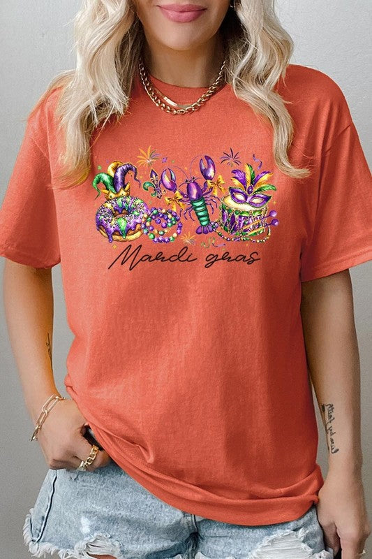 Mardi Gras Vibes Graphic Plus Heavy Cotton Tee