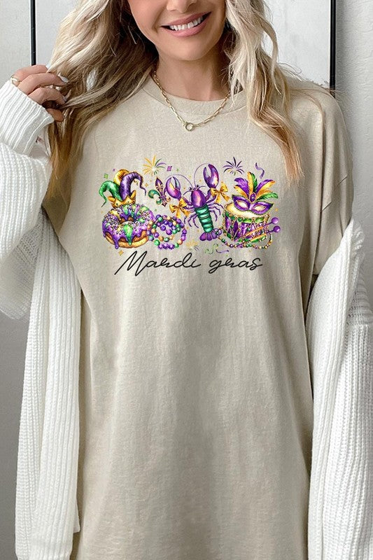 Mardi Gras Vibes Graphic Plus Heavy Cotton Tee