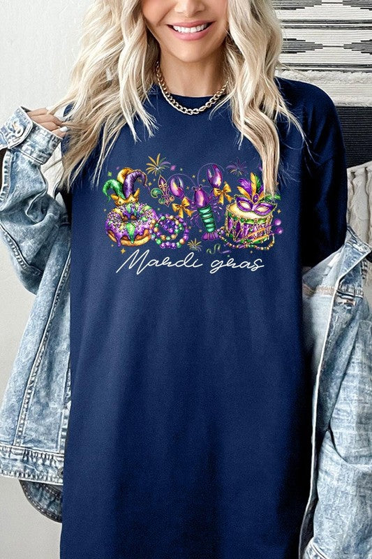 Mardi Gras Vibes Graphic Plus Heavy Cotton Tee