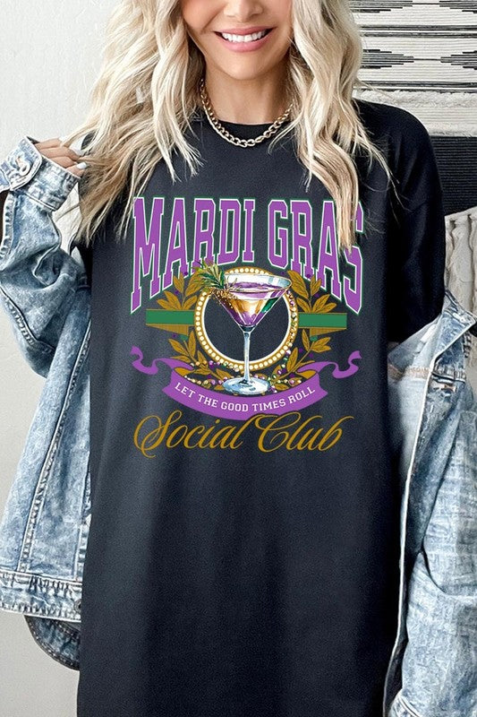Mardi Gras Cocktail Graphic Plus Heavy Cotton Tee