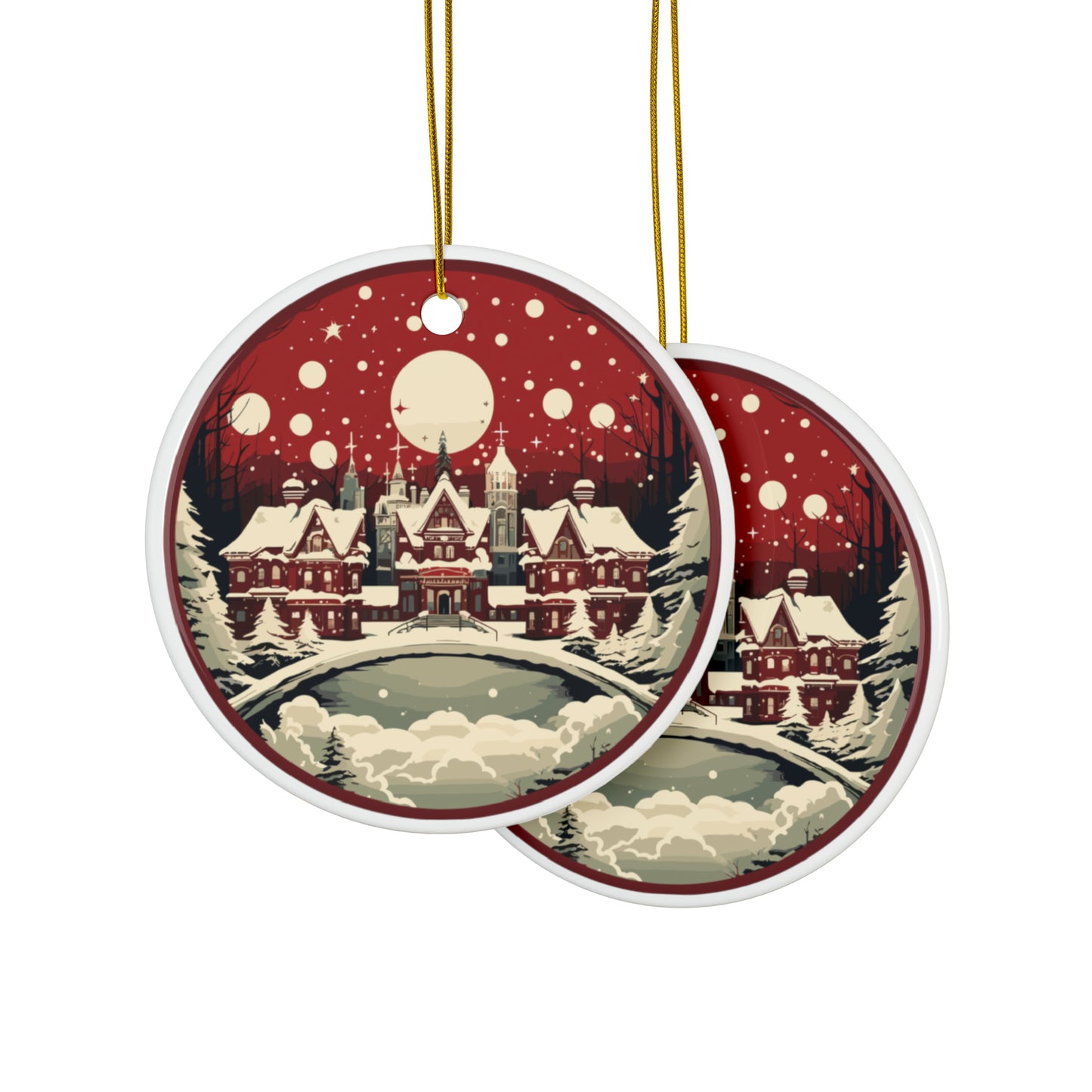 Christmas Ceramic Ornaments (1pc, 3pcs, 5pcs, 10pcs)
