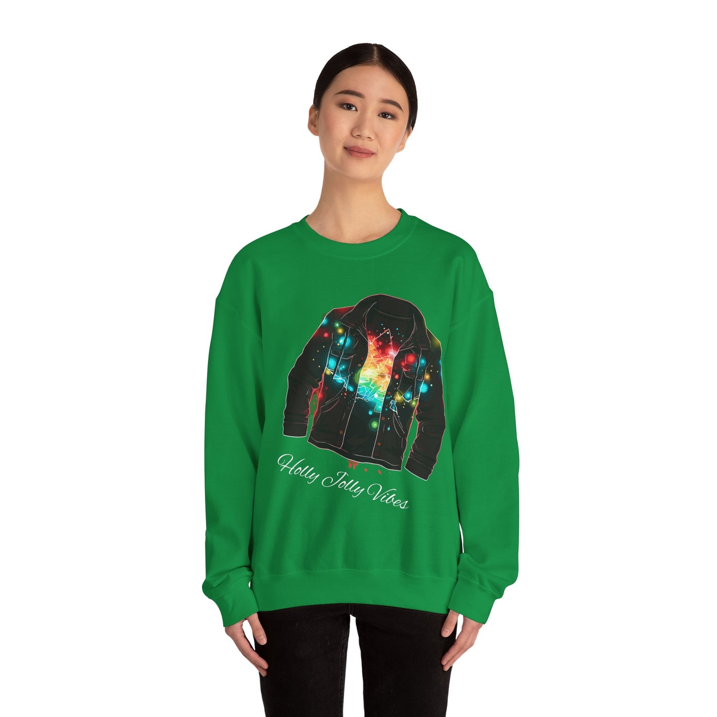 Holly Jolly Vibes Christmas Shirt Unisex Sweatshirt Gildan
