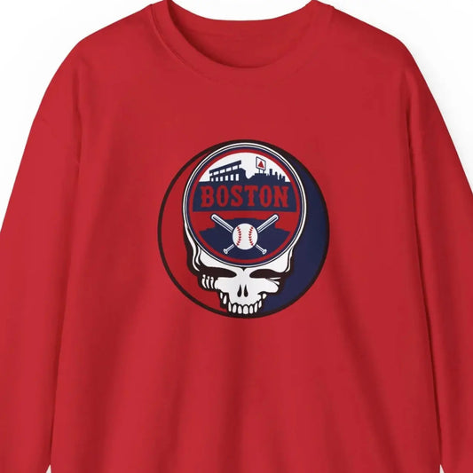 Boston Baseball Edition Stealie Grateful Dead Crewneck Sweatshirt MLB