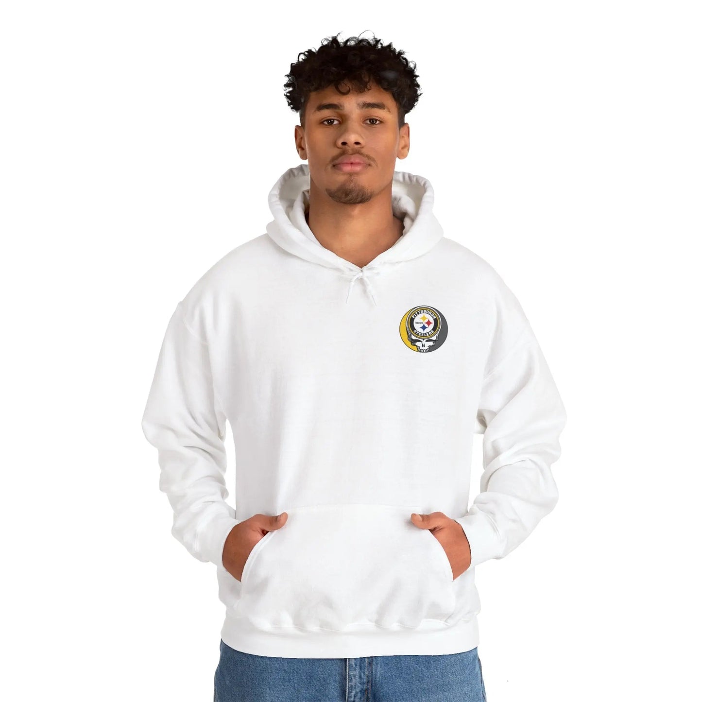 Pittsburgh Steelers Dancing Bear Two-Sided Unisex Hoodie The Gridiron Collection