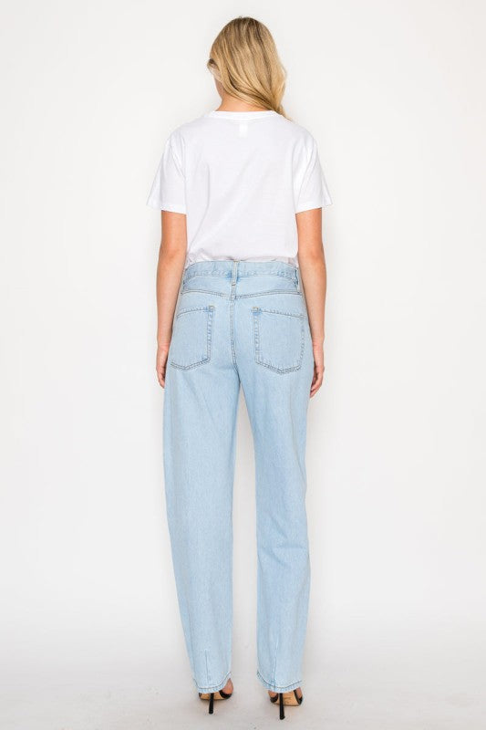 Tapered Baggy Mid-Rise Unisex Jeans DAT1001BGL