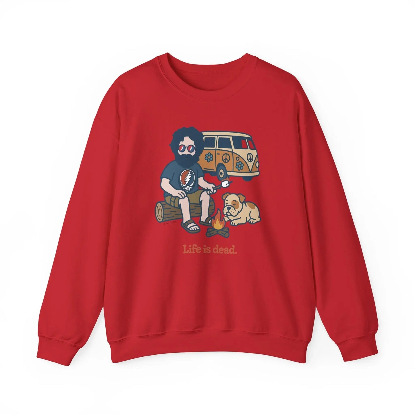 Jerry and Frank are Camping Life is dead Crewneck Sweatshirt Gildan