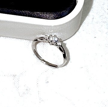 Sterling Silver Star-Cut Zircon Engagement Ring Amtikiss Casuals