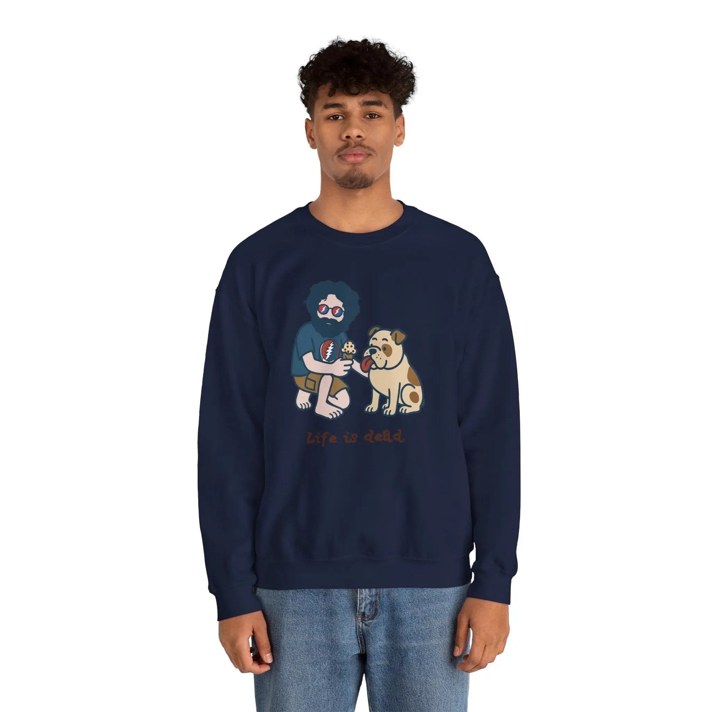 Crewneck Sweatshirt Heavy Blend Jerry and Frank Are Sharin' Life is dead.