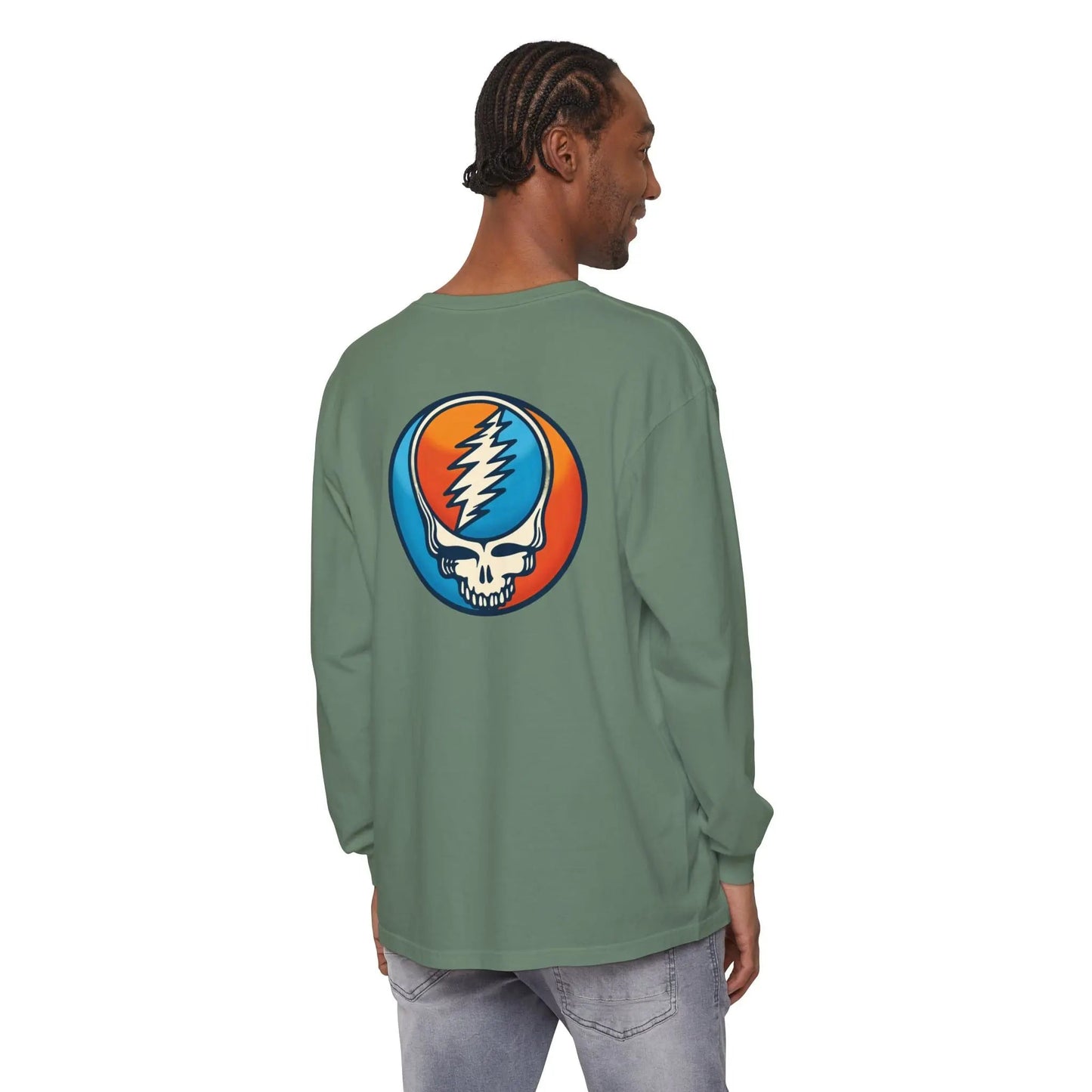 Twisted Stealie Garment-dyed Long Sleeve T-Shirt Vineyard Collection