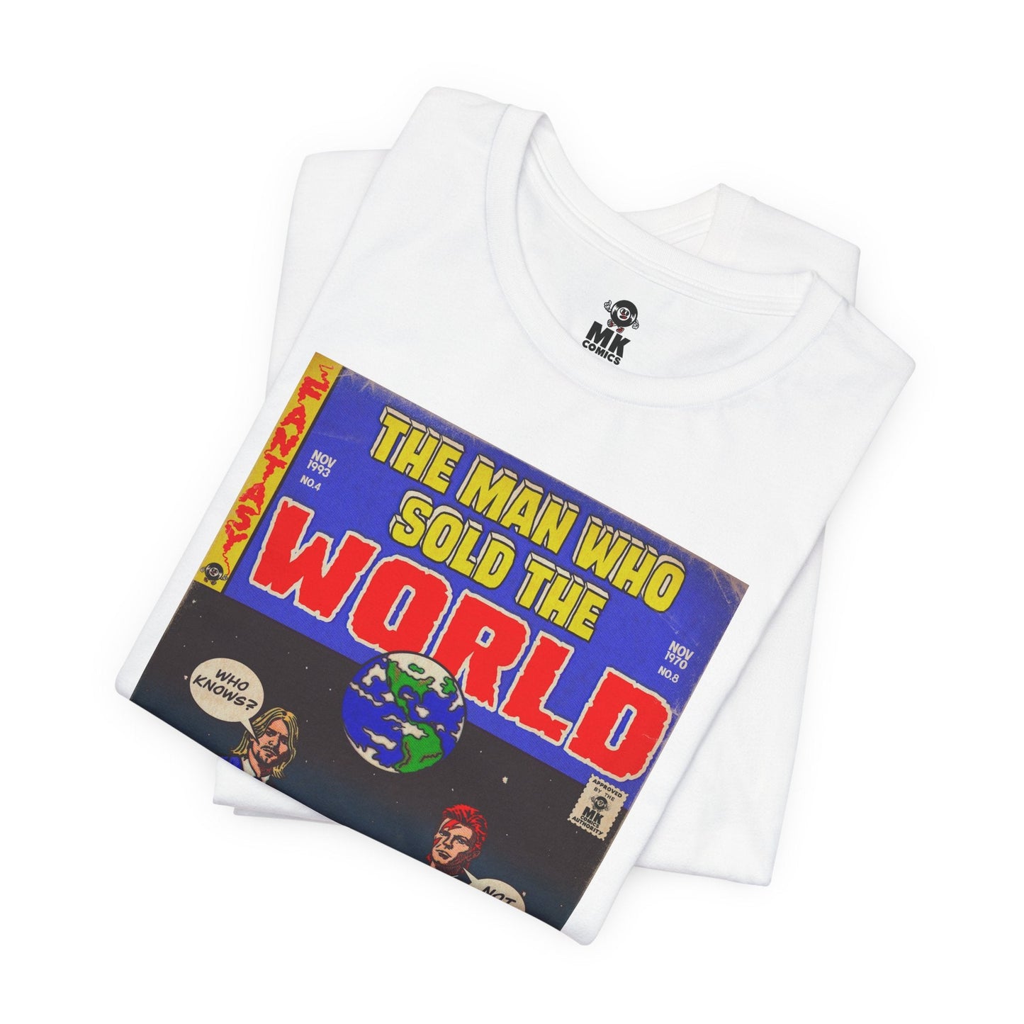 Bowie & Cobain The Man Who Sold the World Jersey Short Sleeve Tee Unisex