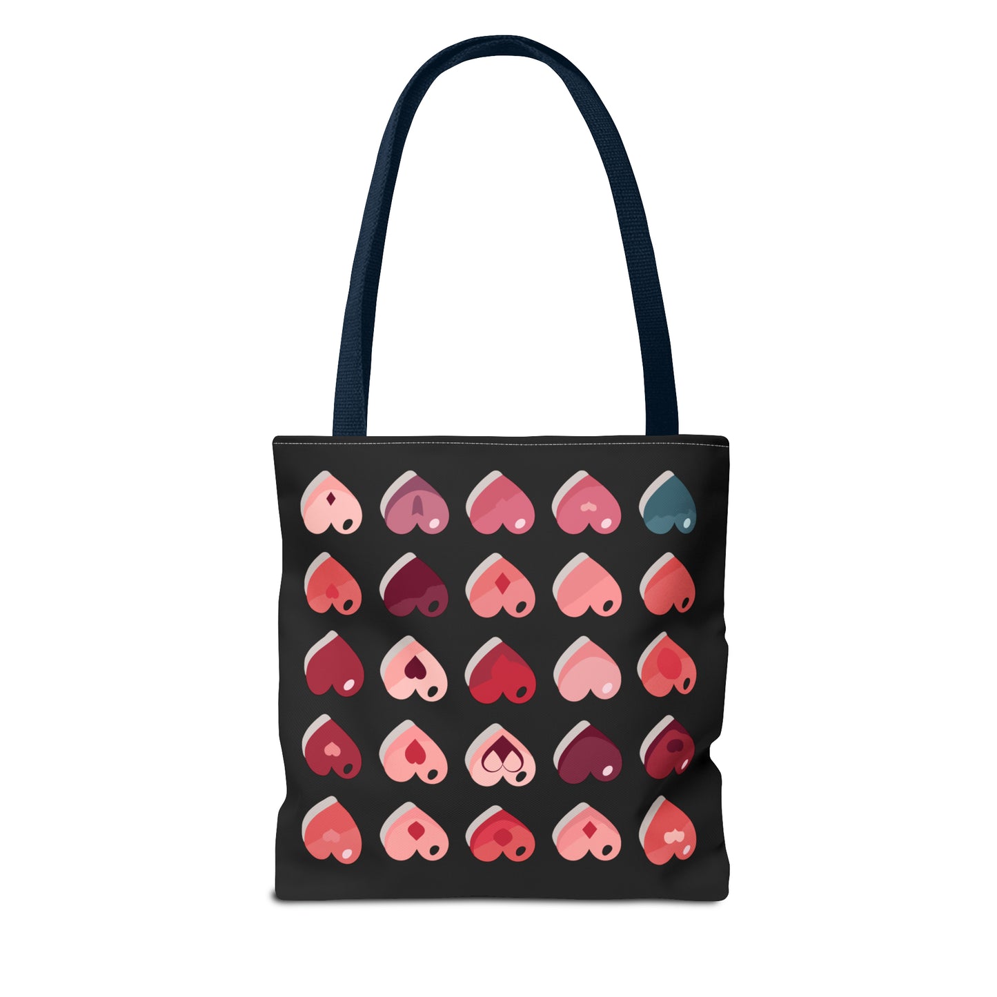 Valentine's black Tote Bag (AOP)