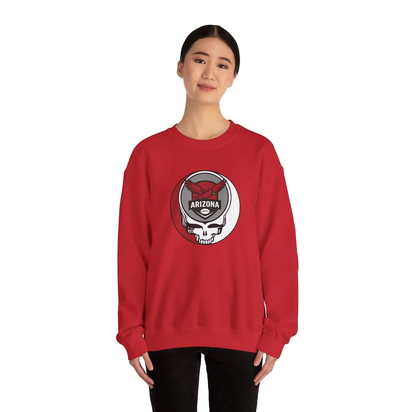 Gridiron Collection Arizona Cardinals Grateful Dead Stealie Crewneck Sweatshirt