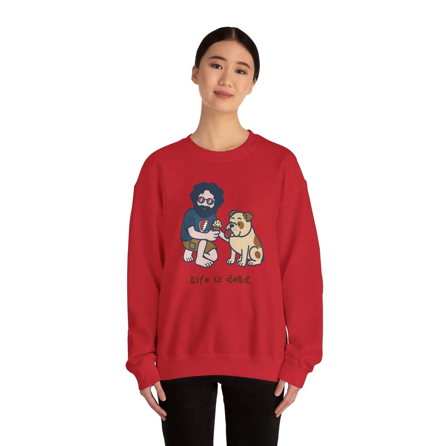 Crewneck Sweatshirt Heavy Blend Jerry and Frank Are Sharin' Life is dead.