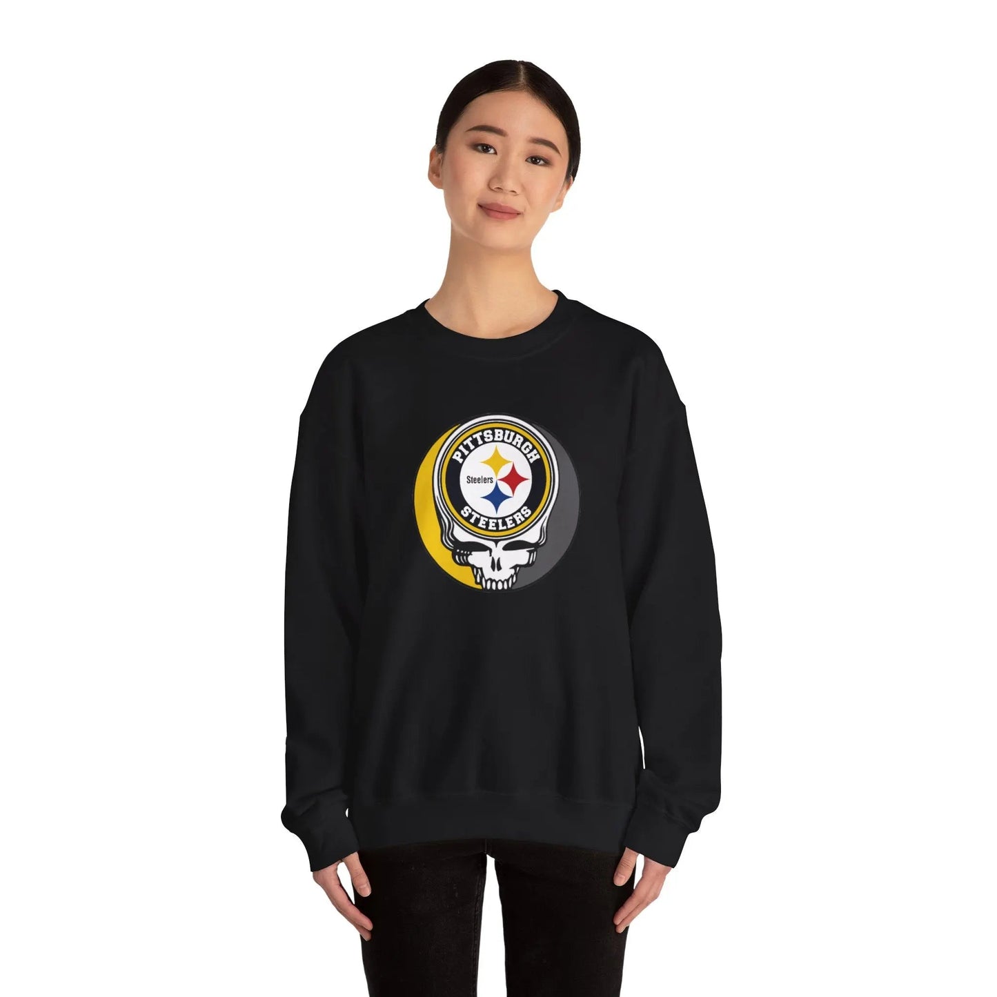 Grateful Dead Stealie Crewneck Sweatshirt Pittsburgh Steelers The Gridiron Collection