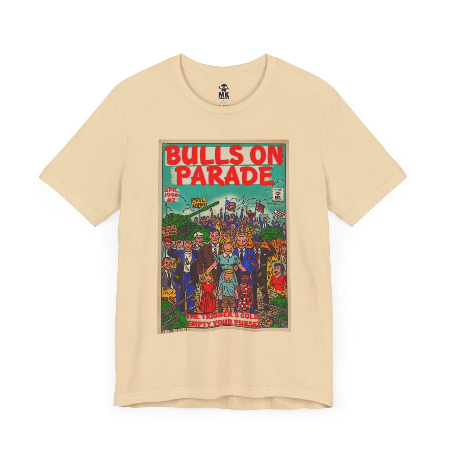 Jersey Short Sleeve Tee Lightweight Airlume Cotton Bulls Parade Bella+Canvas