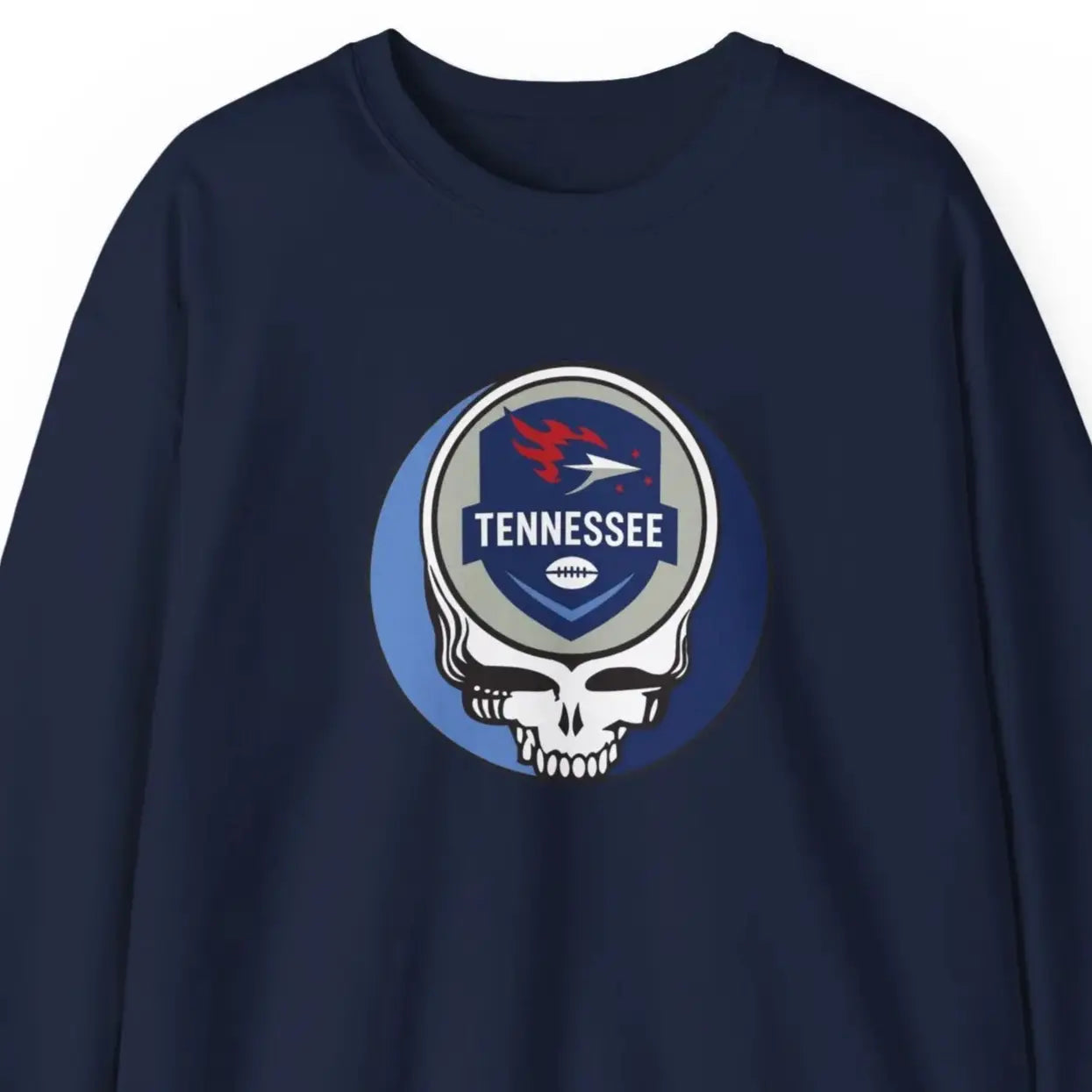 Tennessee Titans Grateful Dead Stealie Crewneck Sweatshirt NFL The Gridiron Collection