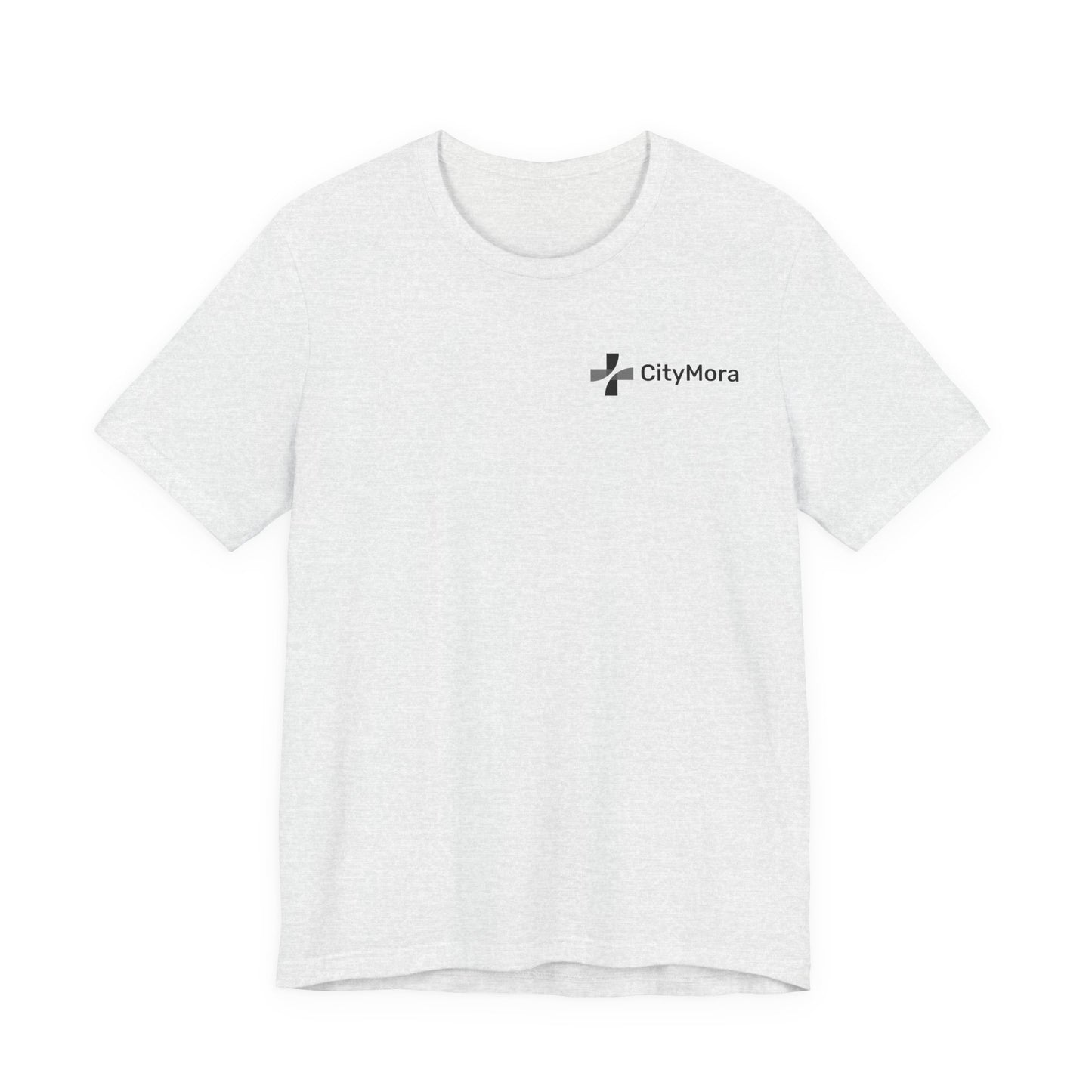 Casual Unisex Tee - 'CityMora' Motivational Short Sleeve Shirt - Black