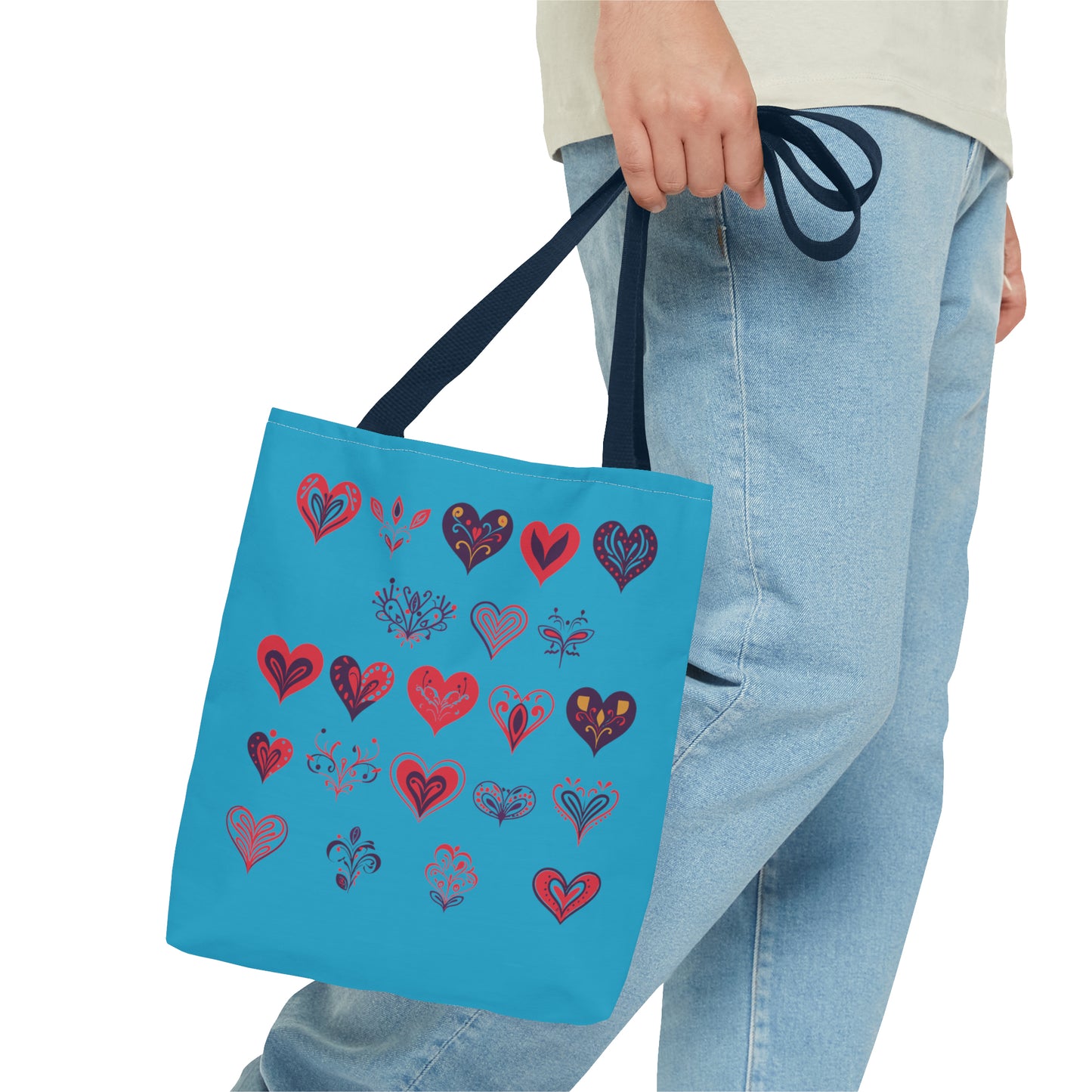 Valentine's Turquoise Tote Bag (AOP)