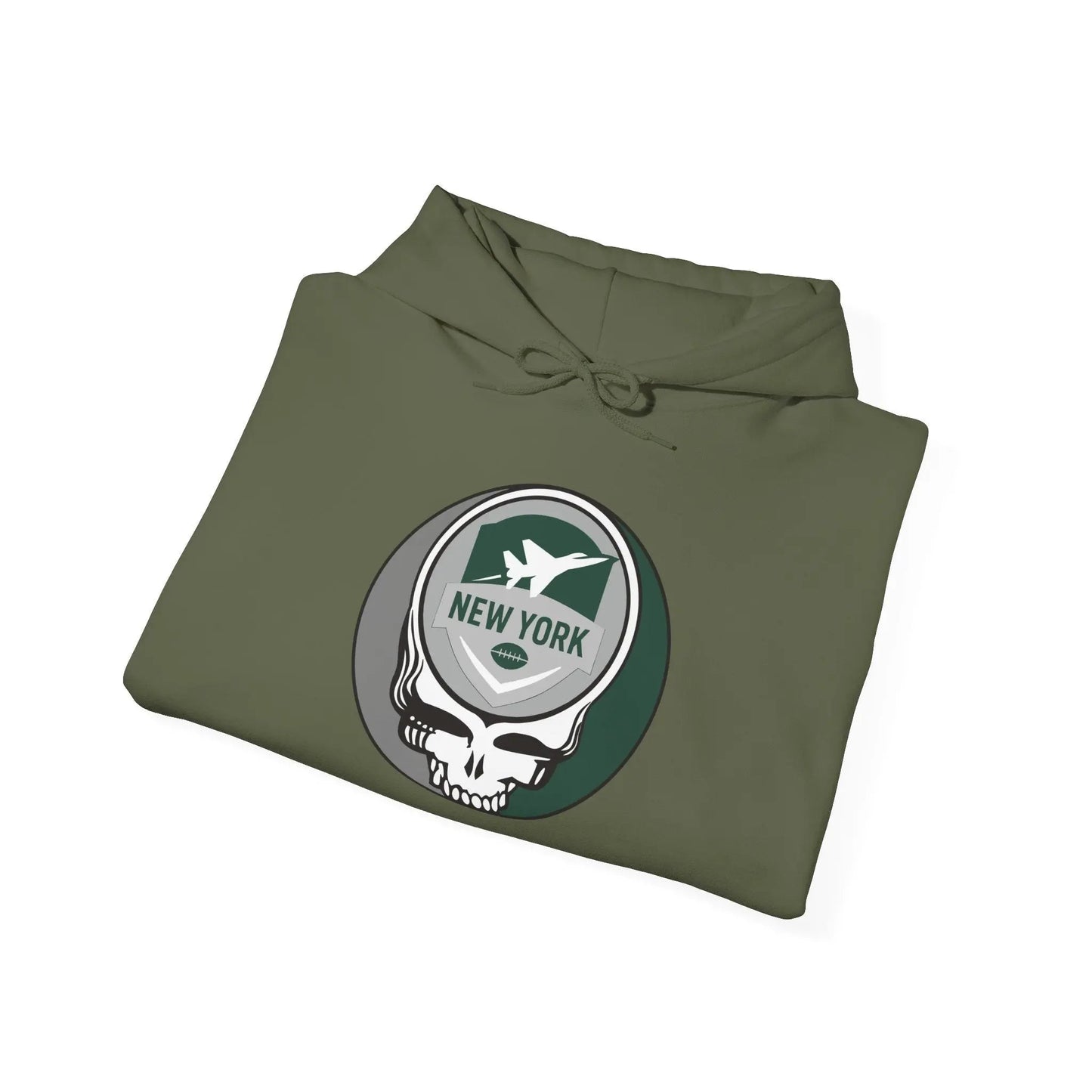New York Jets Stealie Hoodie Grateful Dead Hooded Sweatshirt The Gridiron Collection