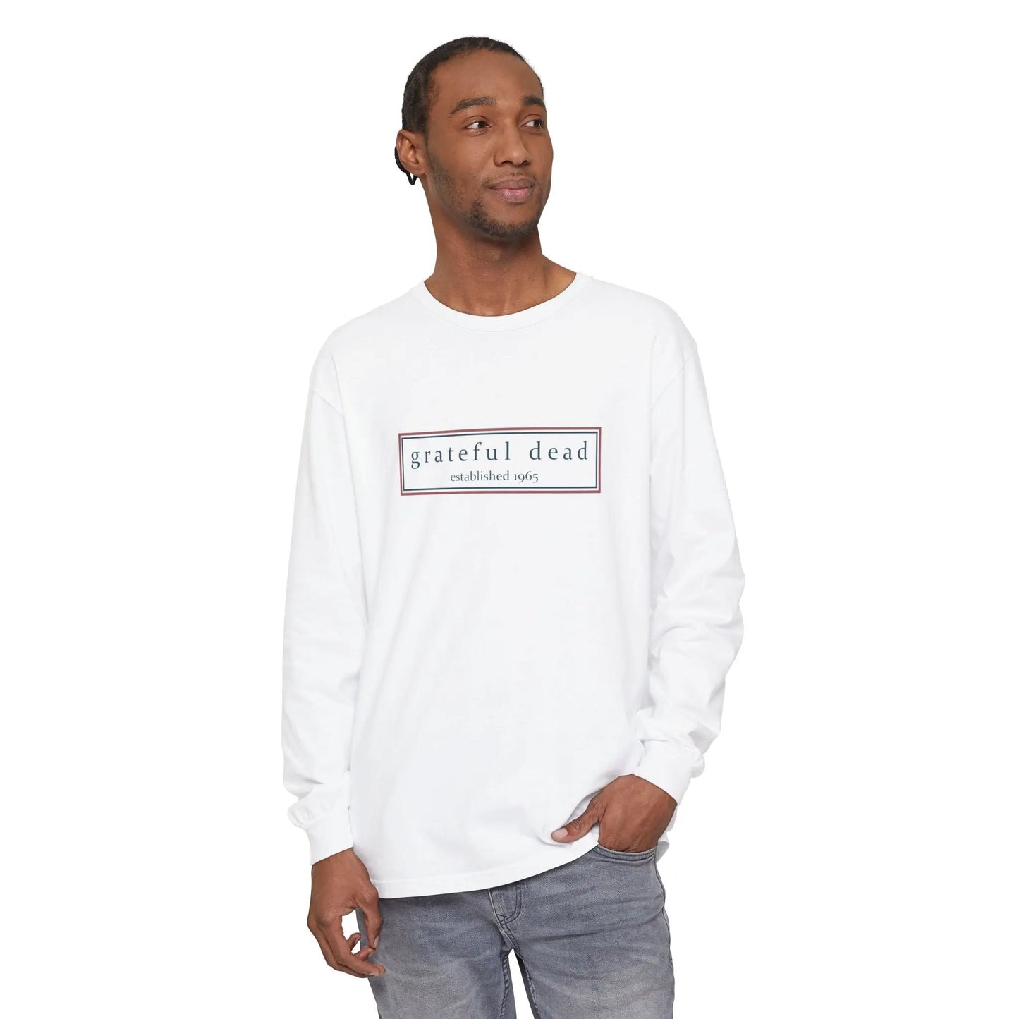 Garment-Dyed Two-Sided Long Sleeve T-Shirt 100% Cotton The Wolf Vineyard Collection