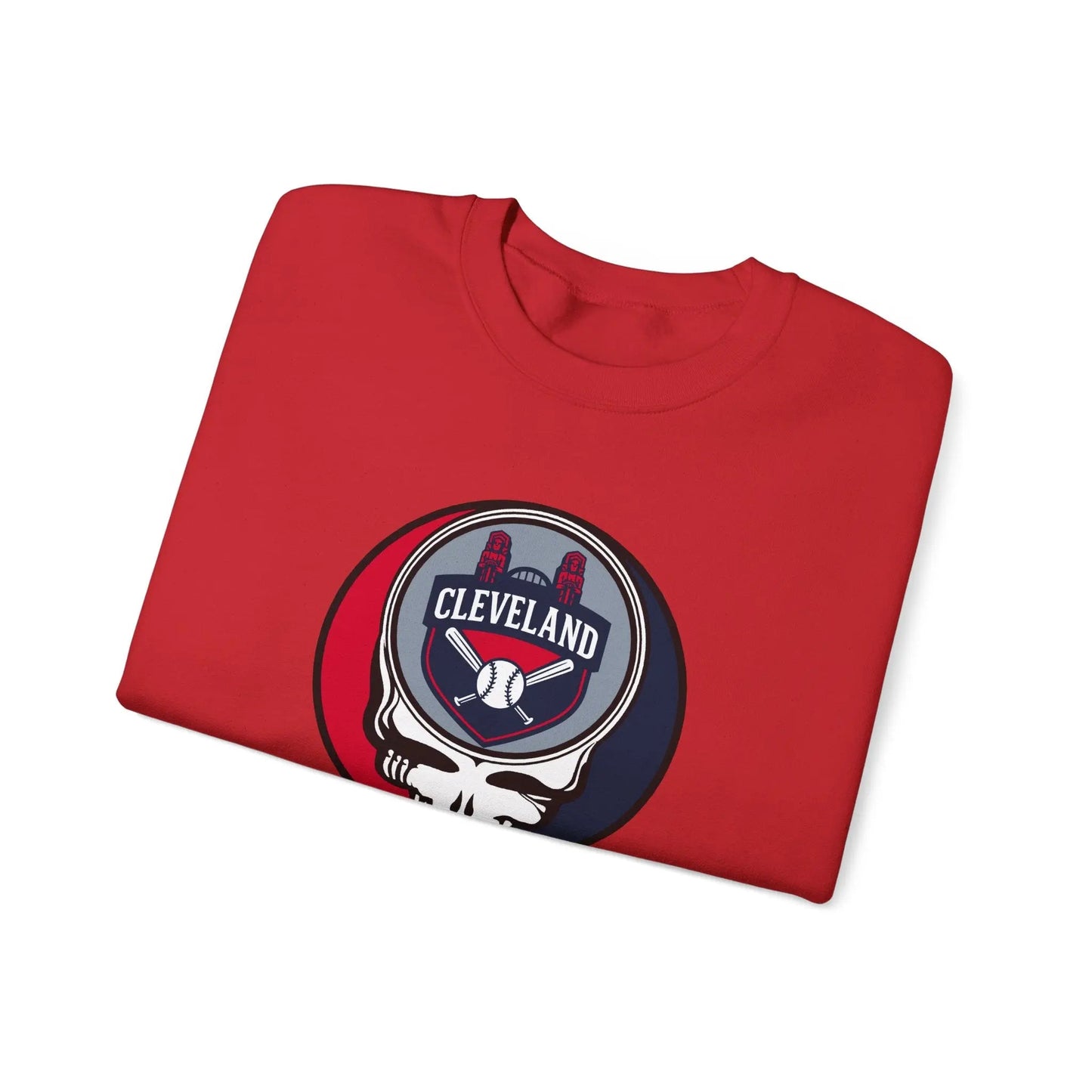 Cleveland Guardians Grateful Dead Stealie Crewneck Sweatshirt MLB The Ballpark Collection