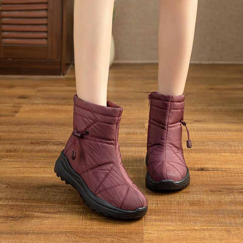 Fleece-lined Waterproof Anti-slip Snow Boots Women's Stepique