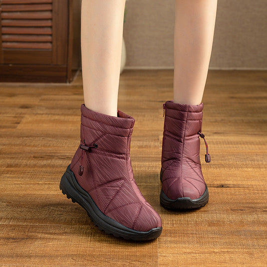 Fleece-lined Waterproof Anti-slip Snow Boots Women's Stepique