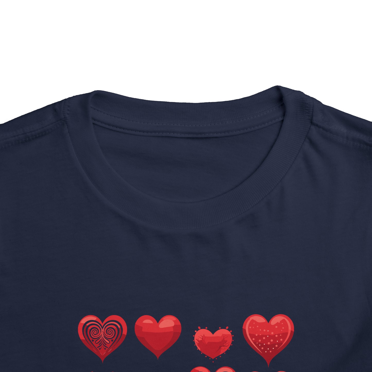 Red hearts shape design Toddler Short Sleeve Tee