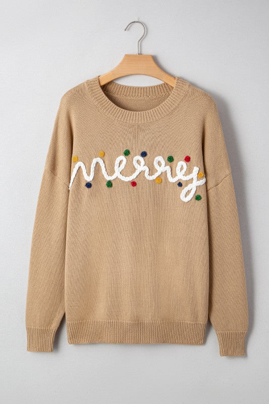 Merry Dot Dolman Sleeve Sweater Soft Knit Sweater