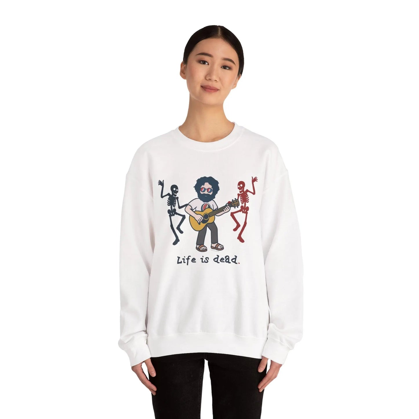 Life is dead. Crewneck Sweatshirt Heavy Blend Unisex Jerry's Jammin'