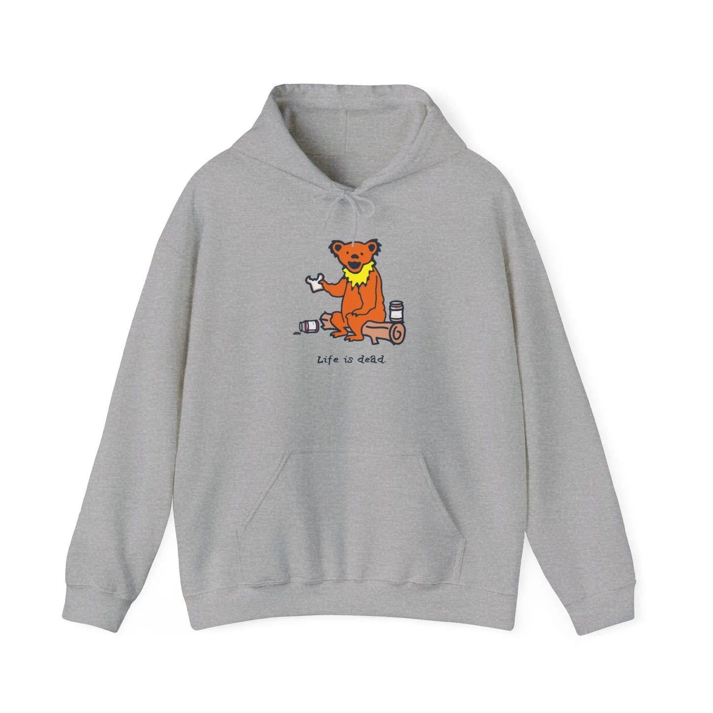 Life is dead Snackin' Bear Unisex Hoodie Grateful Dead