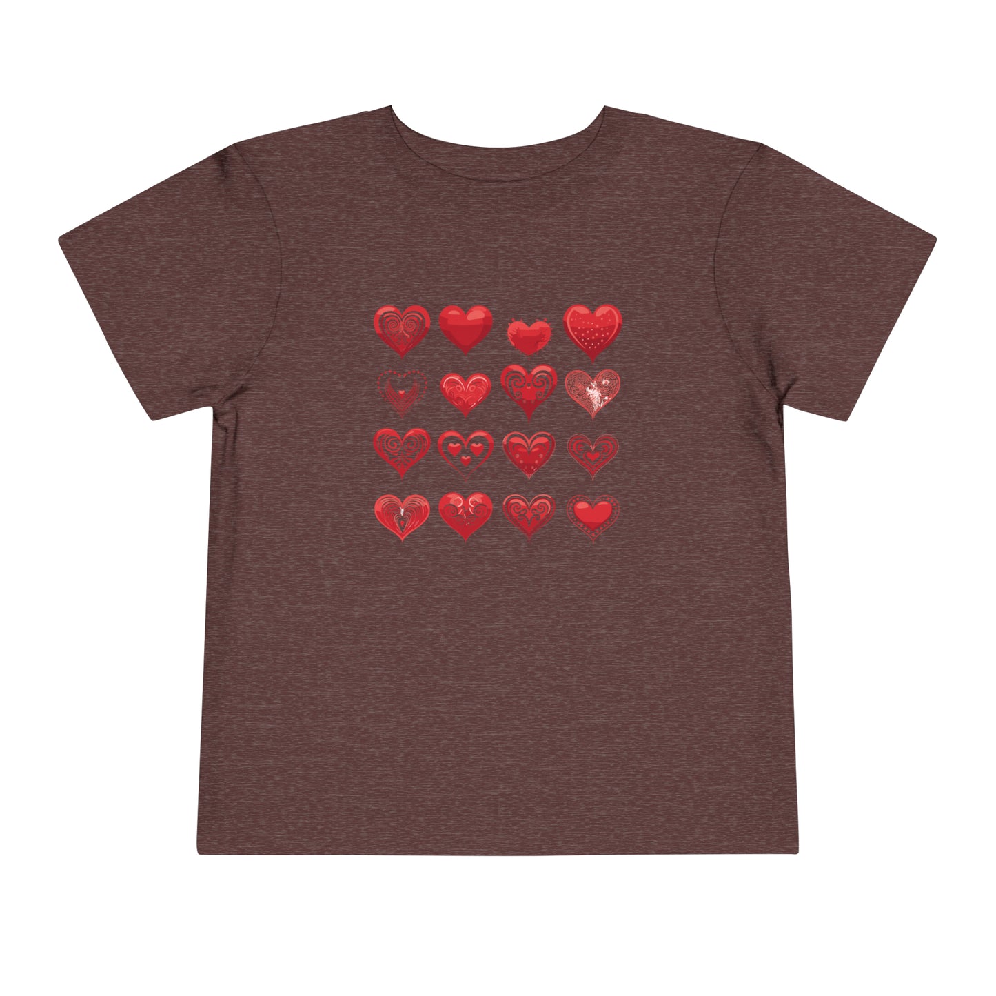 Red hearts shape design Toddler Short Sleeve Tee