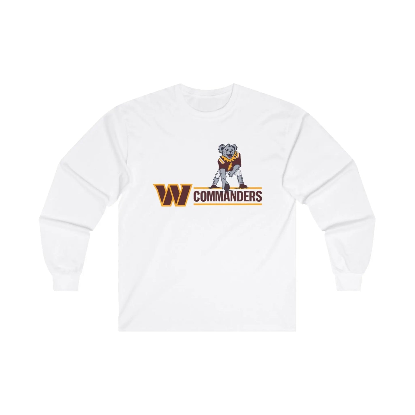 Washington Commanders Dancing Bear Long Sleeve Tee Ultra-Cotton The Gridiron Collection