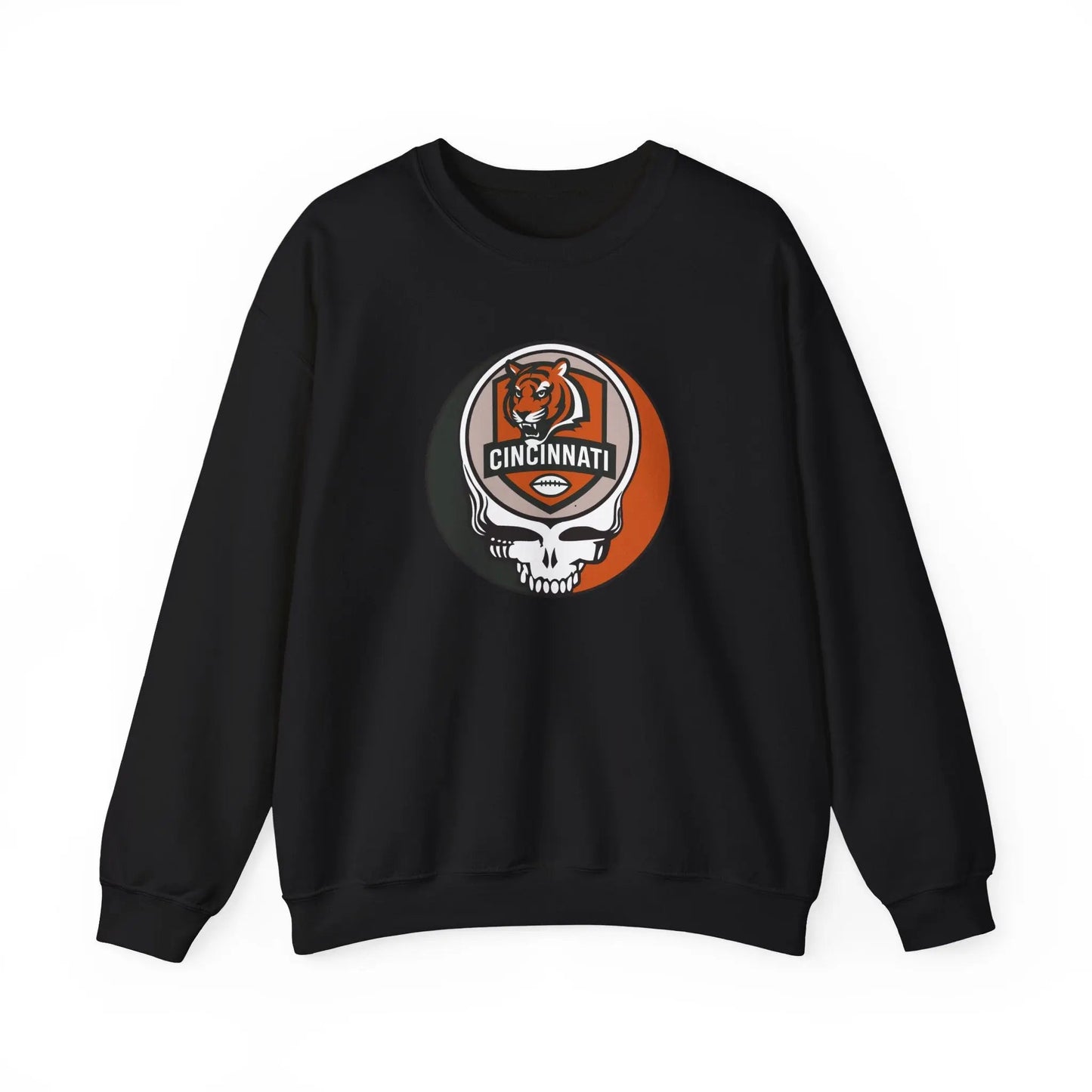 Grateful Dead Stealie Crewneck Sweatshirt Heavy Blend The Gridiron Collection Cincinnati Bengals