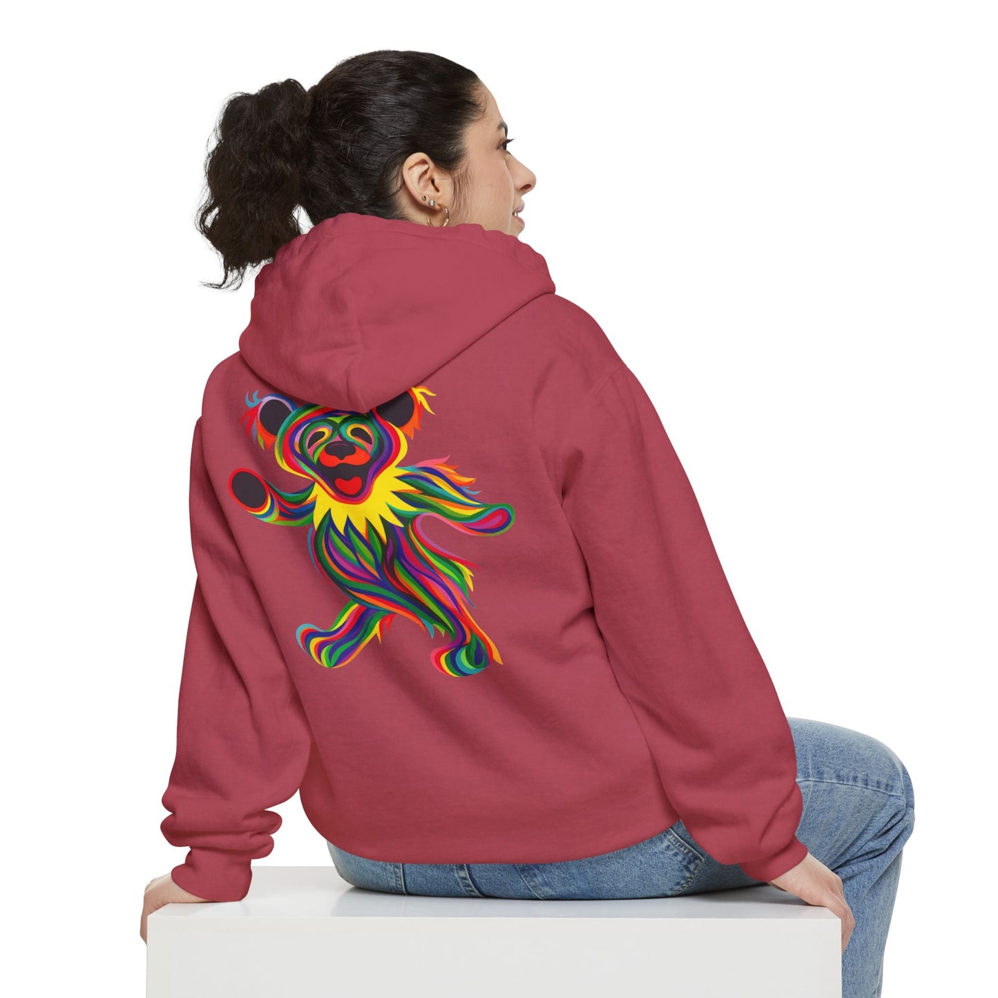 Tie-Dye Two-Sided Unisex Garment-Dyed Hoodie Bear Vineyard Collection