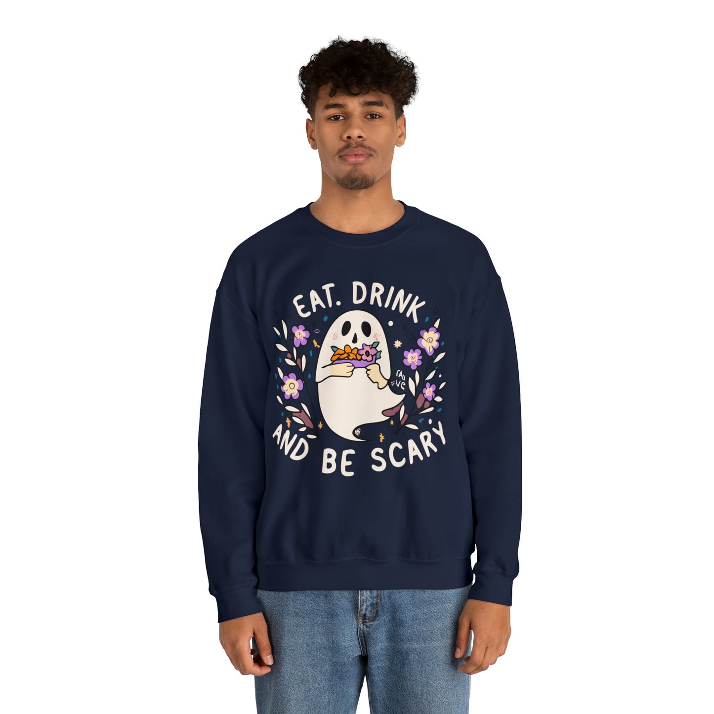 Halloween Eat, Drink and Be Scary Spooky Sweatshirt, Spooky Season Halloween Sweatshirt, Winter Sweatshirt, Spooky Sweatshirt, Halloween Gifts