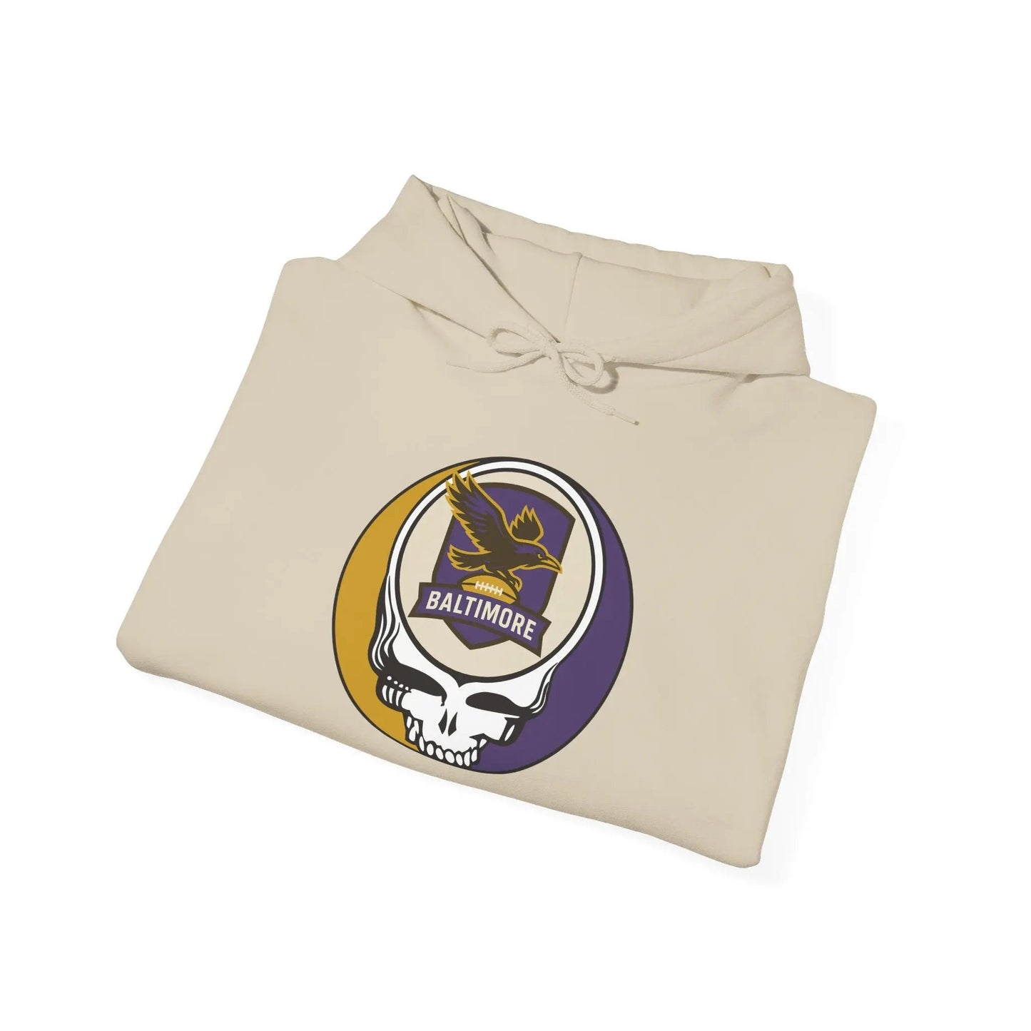 Baltimore Ravens Stealie Grateful Dead Hooded Sweatshirt The Gridiron Collection