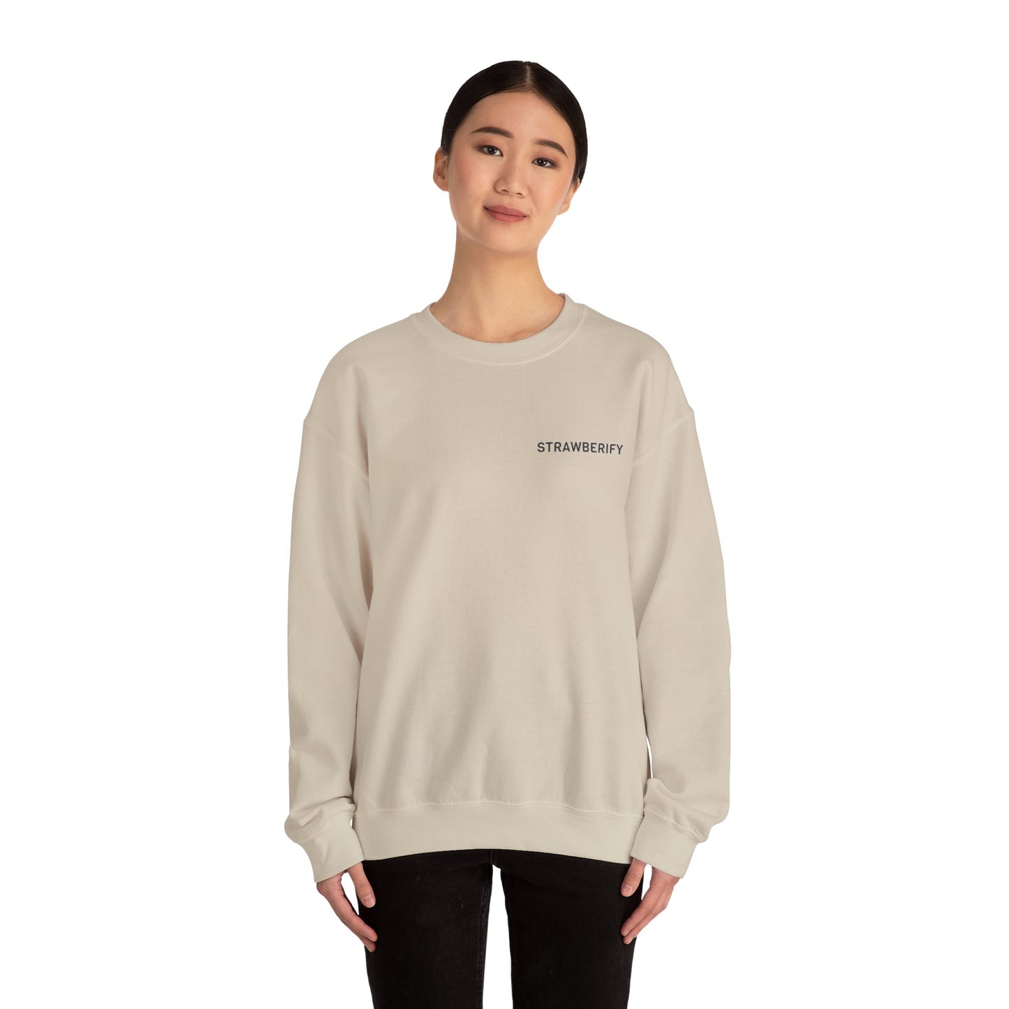 Cozy Unisex Crewneck Sweatshirt - 'STRAWBERIFY'