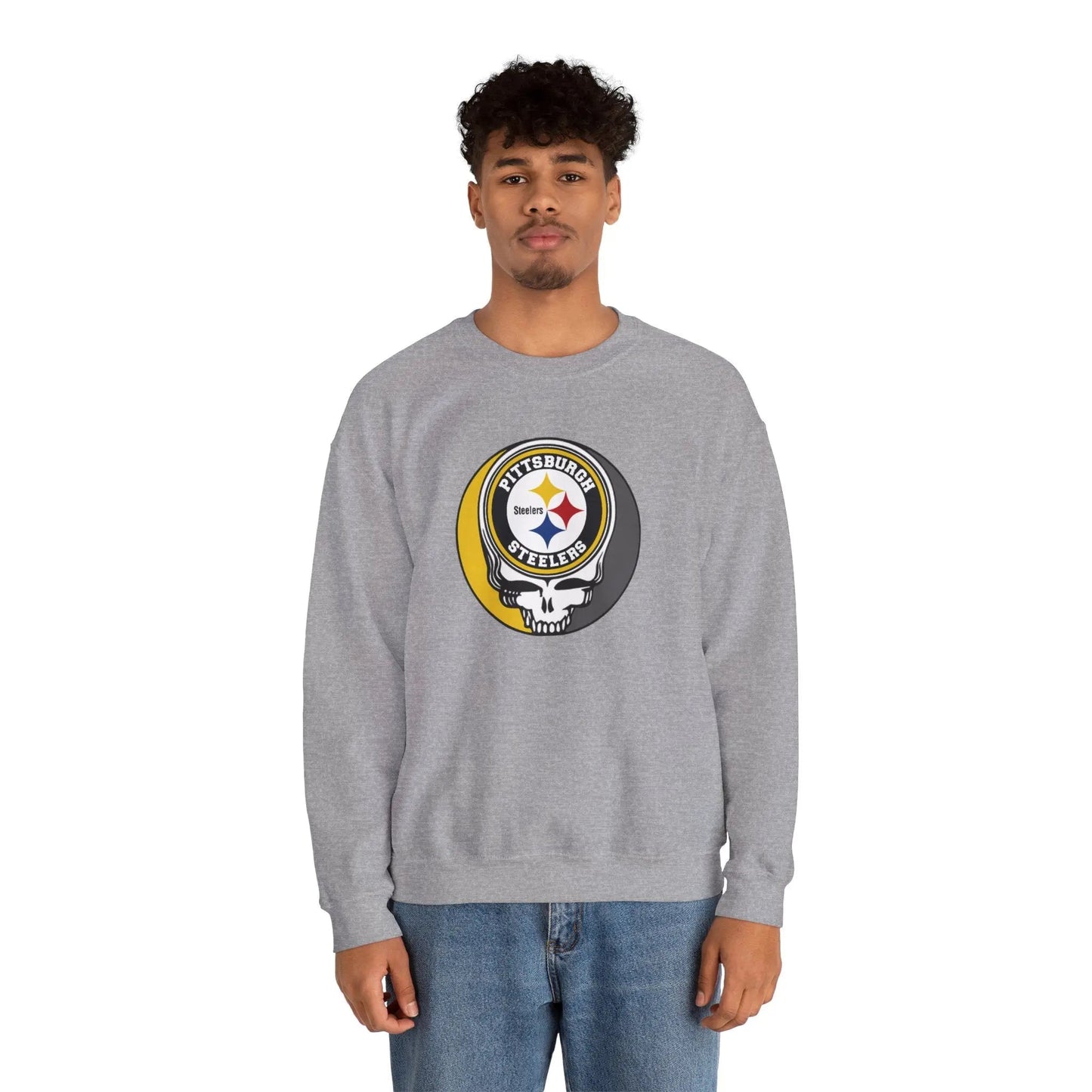 Grateful Dead Stealie Crewneck Sweatshirt Pittsburgh Steelers The Gridiron Collection