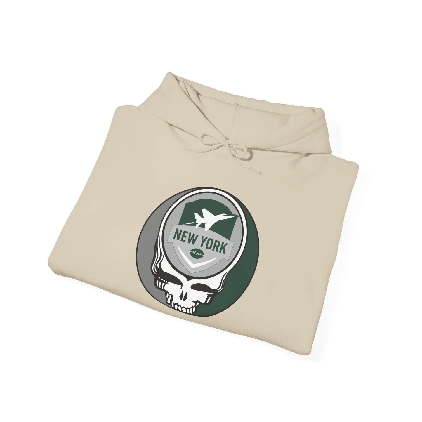 New York Jets Stealie Hoodie Grateful Dead Hooded Sweatshirt The Gridiron Collection