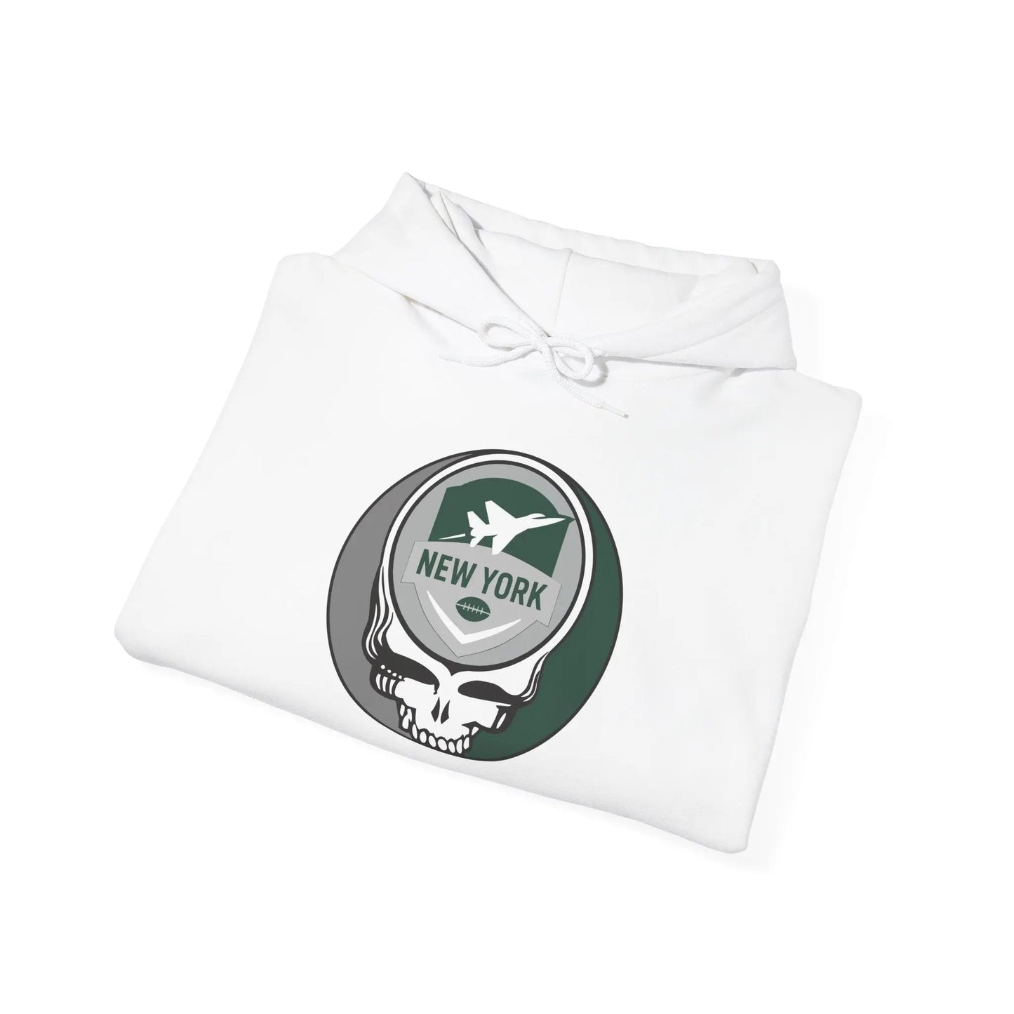 New York Jets Stealie Hoodie Grateful Dead Hooded Sweatshirt The Gridiron Collection