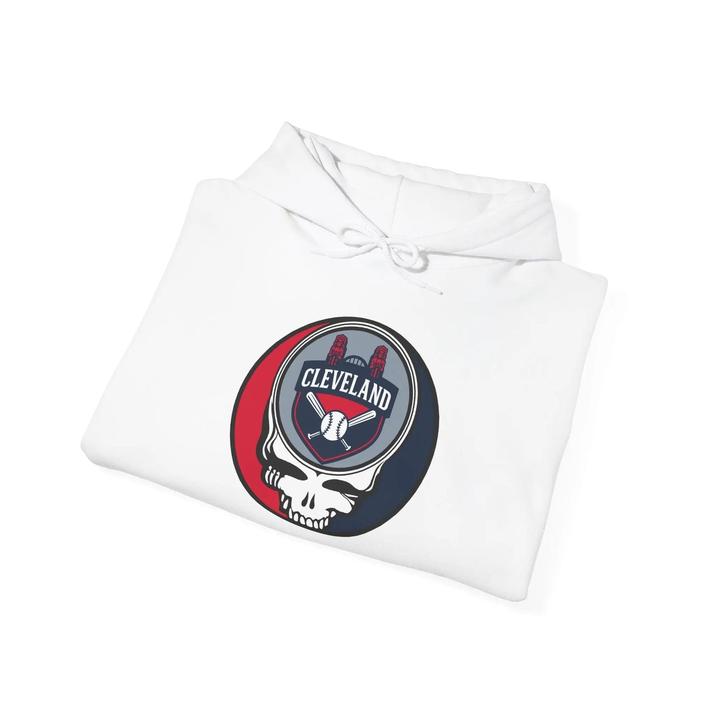 Grateful Dead Unisex Heavy Blend Hoodie Cleveland Baseball Edition The Ballpark Collection