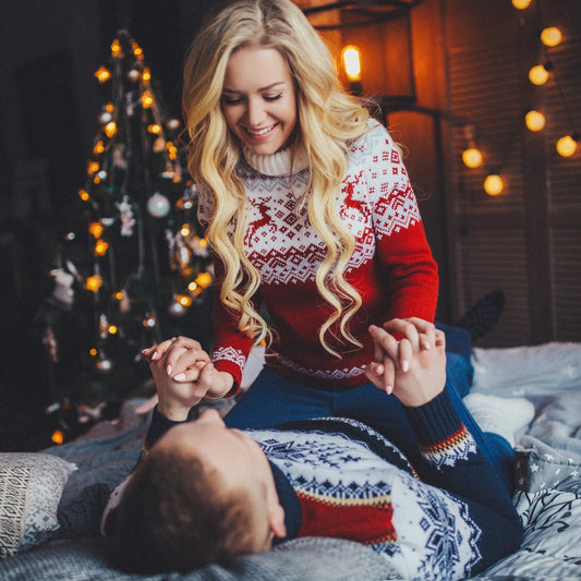 Loose High Neck Long Sleeve Christmas Sweater